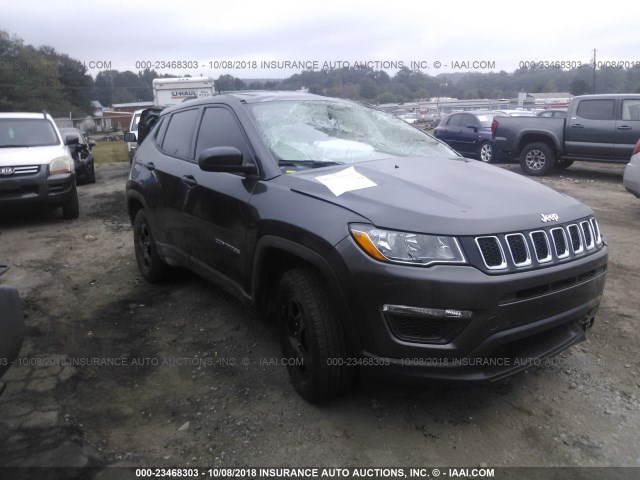 3C4NJCAB0JT193193 - 2018 JEEP COMPASS SPORT GRAY photo 1