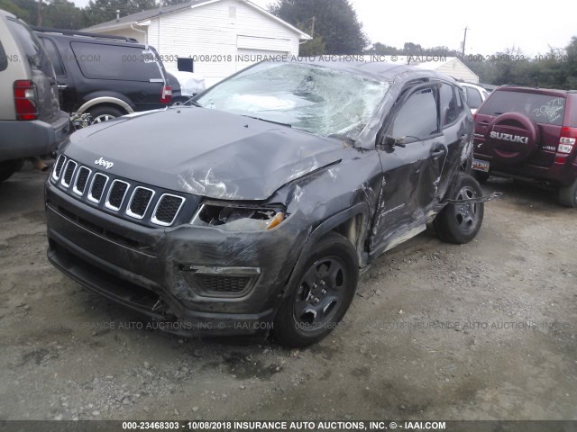 3C4NJCAB0JT193193 - 2018 JEEP COMPASS SPORT GRAY photo 2