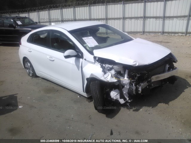 KMHC65LC4HU023957 - 2017 HYUNDAI IONIQ BLUE WHITE photo 1