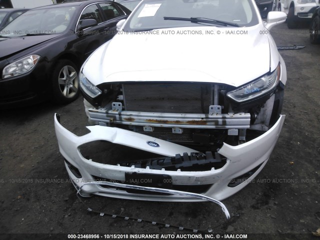 3FA6P0RU3DR335163 - 2013 FORD FUSION TITANIUM HEV WHITE photo 6