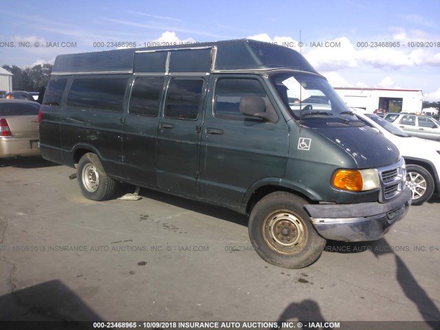 2B5WB35Z31K509800 - 2001 DODGE RAM WAGON B3500 GREEN photo 1