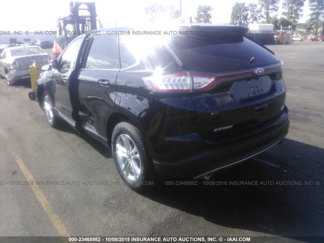 2FMPK3J90JBB63590 - 2018 FORD EDGE SEL BLACK photo 3