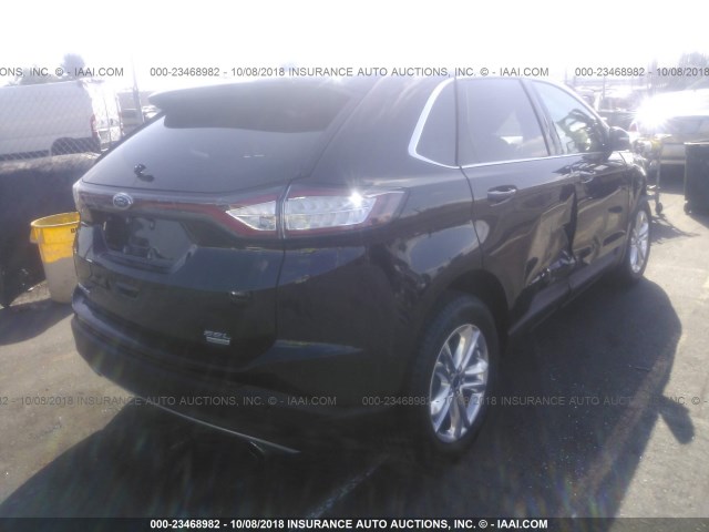 2FMPK3J90JBB63590 - 2018 FORD EDGE SEL BLACK photo 4