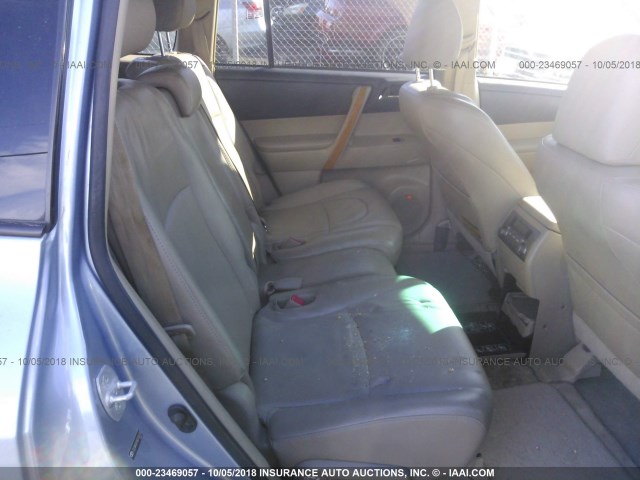 JTEEW44A982006034 - 2008 TOYOTA HIGHLANDER HYBRID LIMITED BLUE photo 8