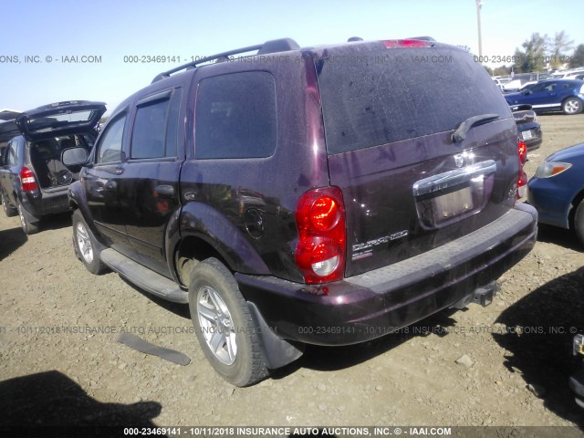 1D8HB48N75F520013 - 2005 DODGE DURANGO SLT MAROON photo 3