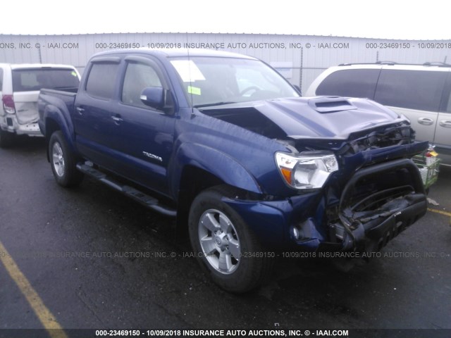 3TMLU4EN5FM169711 - 2015 TOYOTA TACOMA DOUBLE CAB/TRD PRO BLUE photo 1