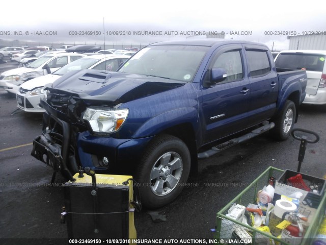 3TMLU4EN5FM169711 - 2015 TOYOTA TACOMA DOUBLE CAB/TRD PRO BLUE photo 2