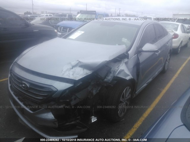 5NPE34AF6FH031935 - 2015 HYUNDAI SONATA SPORT/LIMITED GRAY photo 2