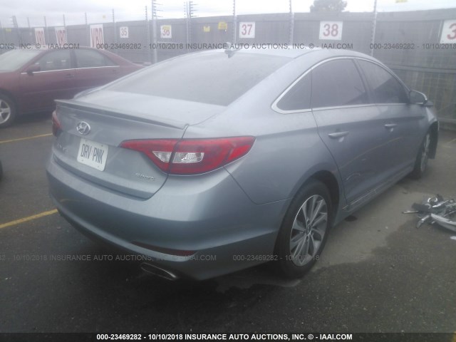 5NPE34AF6FH031935 - 2015 HYUNDAI SONATA SPORT/LIMITED GRAY photo 4