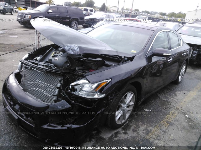 1N4AA5APXBC811838 - 2011 NISSAN MAXIMA S/SV BLACK photo 2