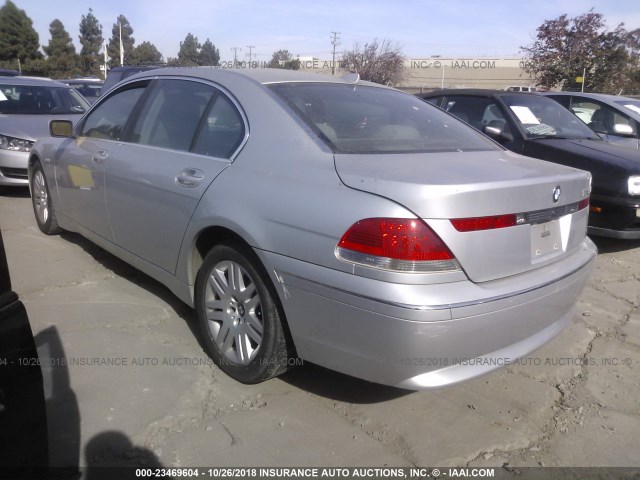 WBAGN63482DR03023 - 2002 BMW 745 LI SILVER photo 3