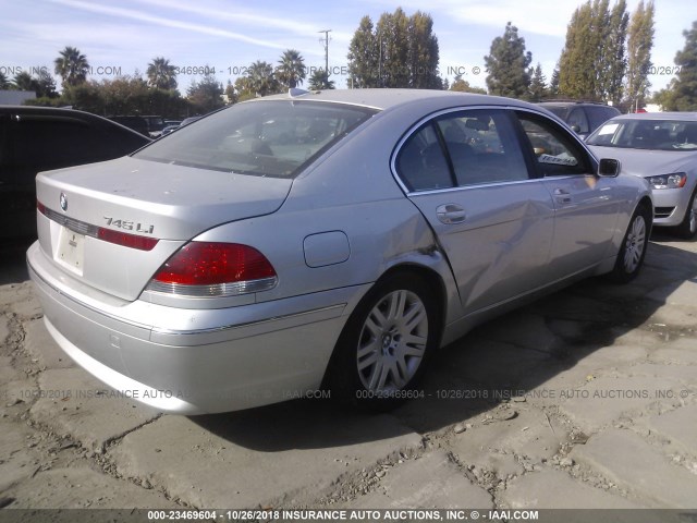 WBAGN63482DR03023 - 2002 BMW 745 LI SILVER photo 4