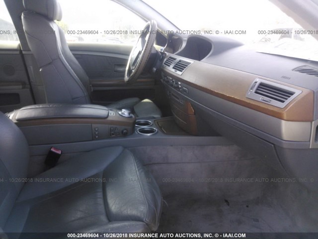 WBAGN63482DR03023 - 2002 BMW 745 LI SILVER photo 5