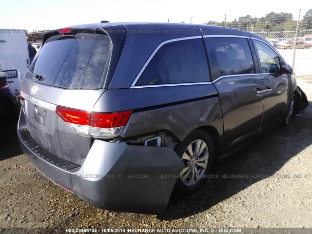 5FNRL5H66FB070276 - 2015 HONDA ODYSSEY EXL GRAY photo 4