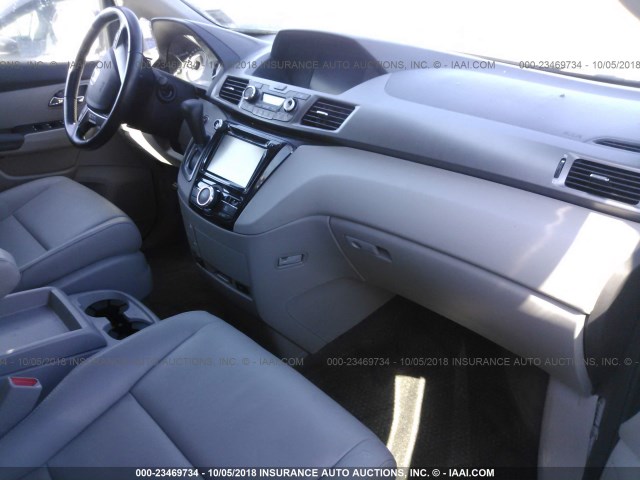 5FNRL5H66FB070276 - 2015 HONDA ODYSSEY EXL GRAY photo 5