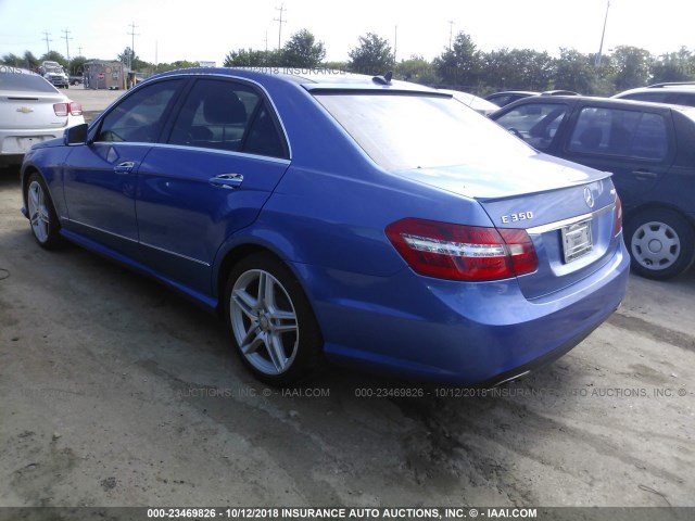 WDDHF8HB7BA431959 - 2011 MERCEDES-BENZ E 350 4MATIC BLUE photo 3