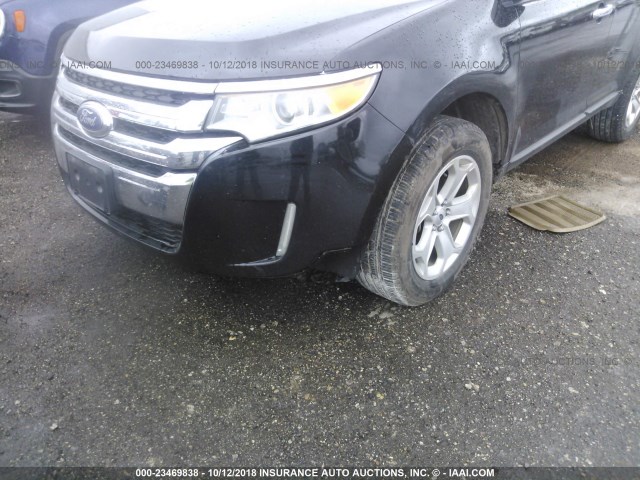 2FMDK4JC2BBB35425 - 2011 FORD EDGE SEL BLACK photo 6