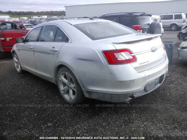 1FAHP2KT1AG135696 - 2010 FORD TAURUS SHO SILVER photo 3