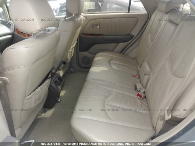 JTJGF10U010115315 - 2001 LEXUS RX 300 GRAY photo 8