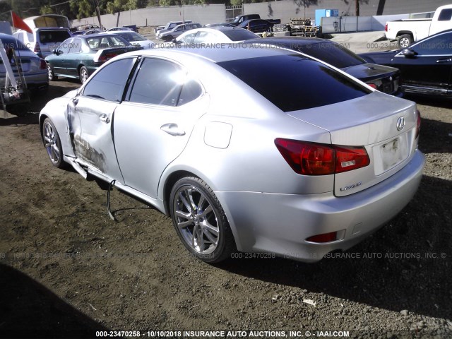 JTHBK262365012743 - 2006 LEXUS IS 250 SILVER photo 3