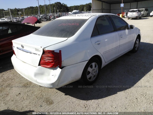 4T1BE32K63U188462 - 2003 TOYOTA CAMRY LE/XLE/SE WHITE photo 4