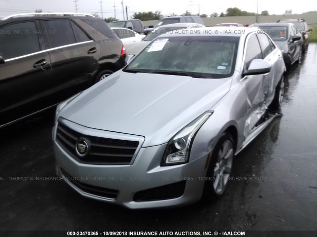 1G6AA5RAXE0194640 - 2014 CADILLAC ATS SILVER photo 2