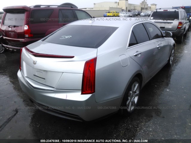 1G6AA5RAXE0194640 - 2014 CADILLAC ATS SILVER photo 4