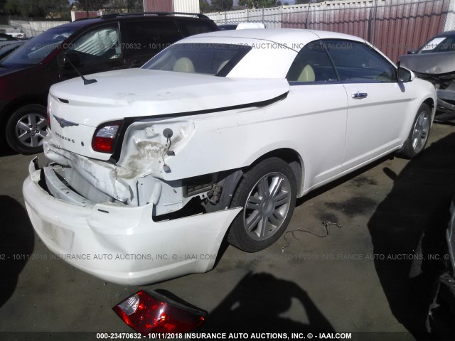 1C3LC65M18N100551 - 2008 CHRYSLER SEBRING LIMITED WHITE photo 4