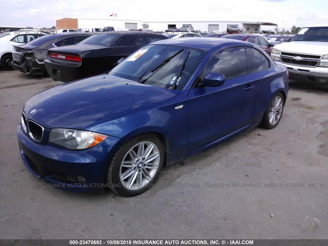 WBAUP7C54BVM54591 - 2011 BMW 128 I BLUE photo 2