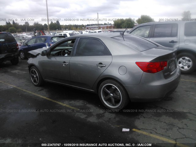 KNAFU4A27C5512395 - 2012 KIA FORTE EX SILVER photo 3