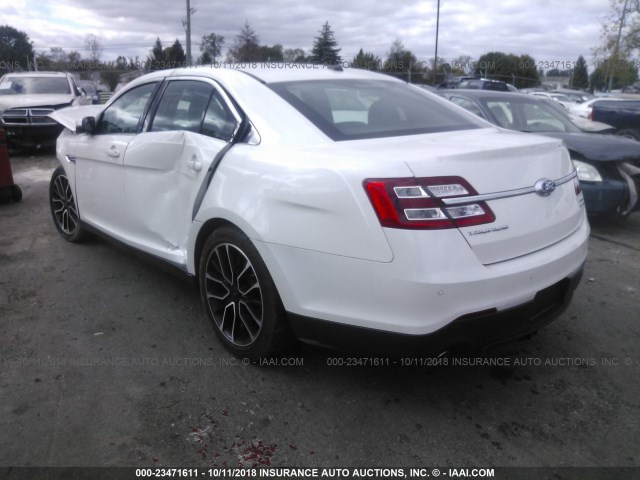 1FAHP2H81HG112626 - 2017 FORD TAURUS SEL WHITE photo 3