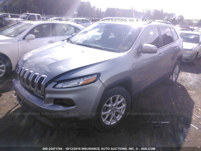 1C4PJMCS8FW595458 - 2015 JEEP CHEROKEE LATITUDE GRAY photo 2