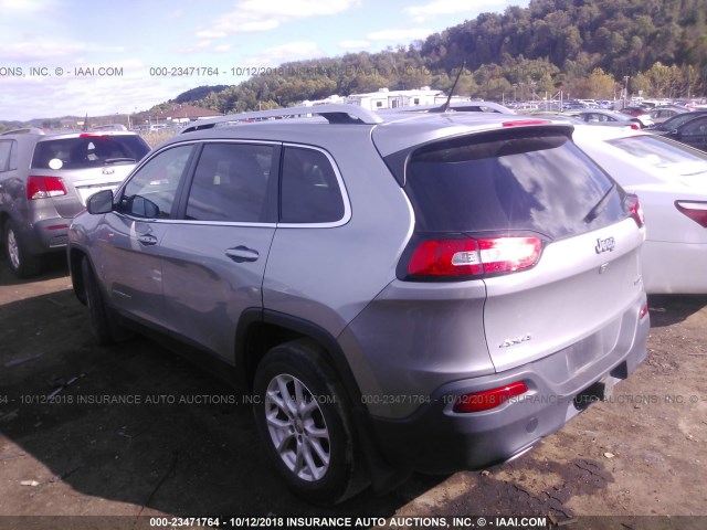 1C4PJMCS8FW595458 - 2015 JEEP CHEROKEE LATITUDE GRAY photo 3