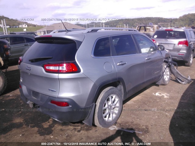 1C4PJMCS8FW595458 - 2015 JEEP CHEROKEE LATITUDE GRAY photo 4