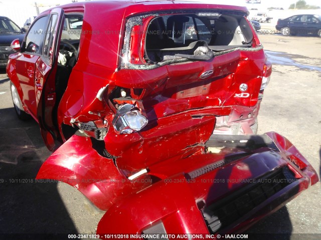 JTKKU4B45A1005509 - 2010 TOYOTA SCION XD RED photo 6