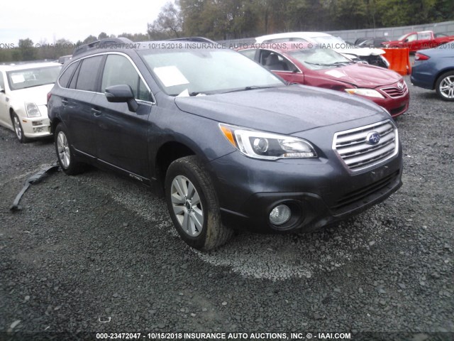 4S4BSAFC5H3435743 - 2017 SUBARU OUTBACK 2.5I PREMIUM GRAY photo 1