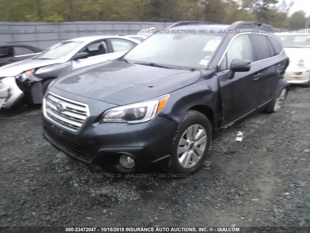 4S4BSAFC5H3435743 - 2017 SUBARU OUTBACK 2.5I PREMIUM GRAY photo 2