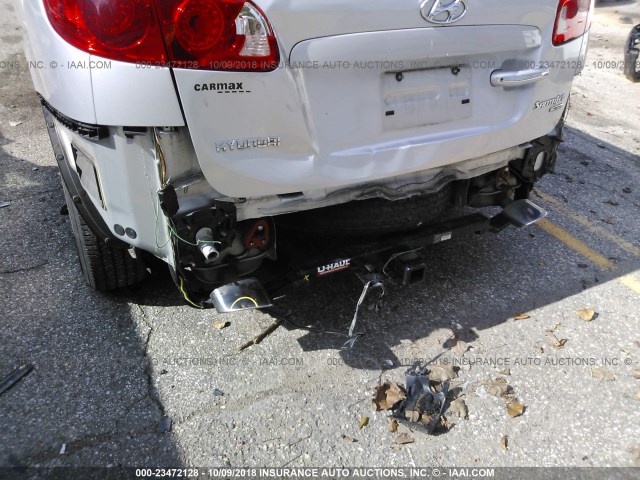 5NMSH13E87H110223 - 2007 HYUNDAI SANTA FE SE/LIMITED SILVER photo 6