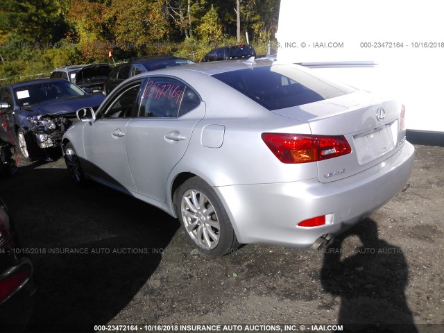 JTHCK262372016167 - 2007 LEXUS IS 250 SILVER photo 3