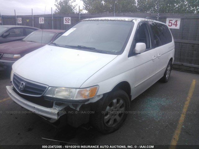 5FNRL18932B053626 - 2002 HONDA ODYSSEY EXL WHITE photo 2