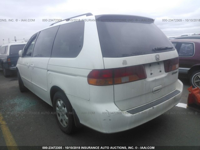 5FNRL18932B053626 - 2002 HONDA ODYSSEY EXL WHITE photo 3