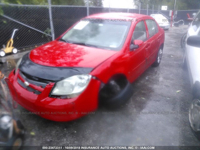 1G1AT58H597294737 - 2009 CHEVROLET COBALT LT RED photo 2