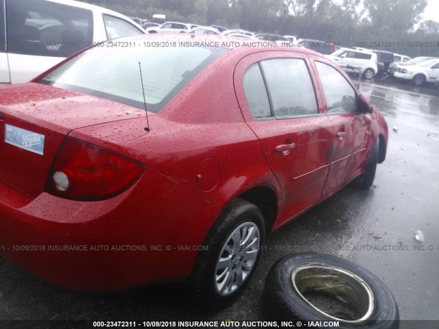 1G1AT58H597294737 - 2009 CHEVROLET COBALT LT RED photo 4