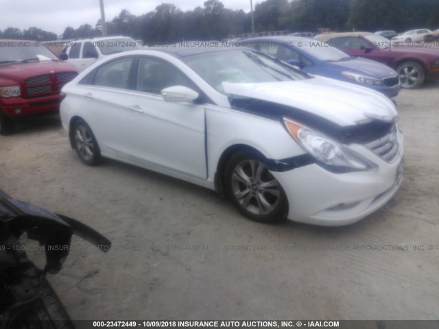 5NPEC4AC6DH670187 - 2013 HYUNDAI SONATA SE/LIMITED WHITE photo 1