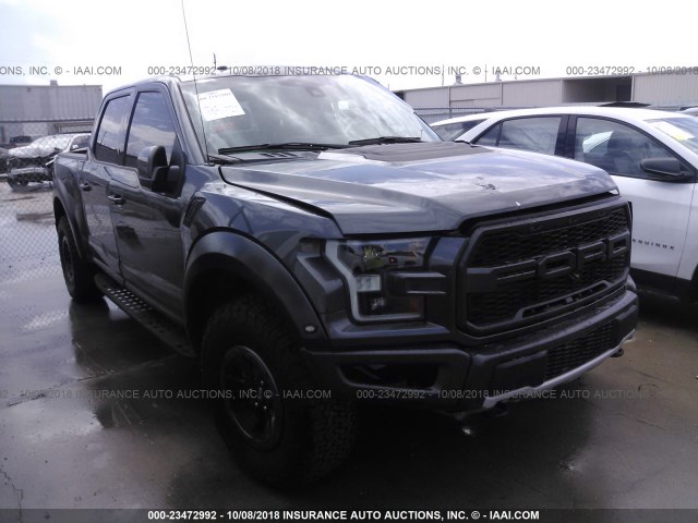 1FTFW1RG7HFC90406 - 2017 FORD F150 RAPTOR GRAY photo 1