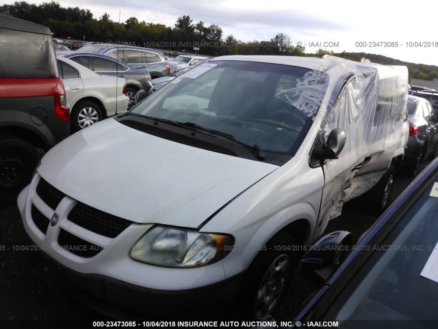 1B4GP25372B673493 - 2002 DODGE CARAVAN SE WHITE photo 2