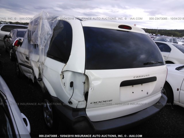 1B4GP25372B673493 - 2002 DODGE CARAVAN SE WHITE photo 3