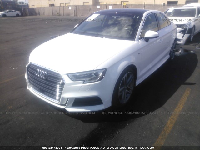 WAUGUGFF9H1033329 - 2017 AUDI A3 PREMIUM PLUS WHITE photo 2