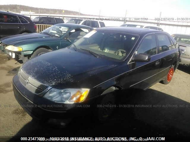 4T1BF28B7YU001820 - 2000 TOYOTA AVALON XL/XLS BLACK photo 2