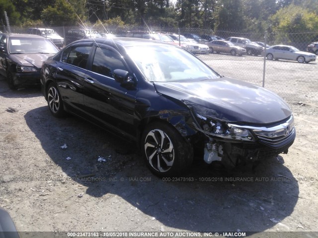 1HGCR2F75GA224390 - 2016 HONDA ACCORD BLACK photo 1